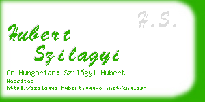 hubert szilagyi business card